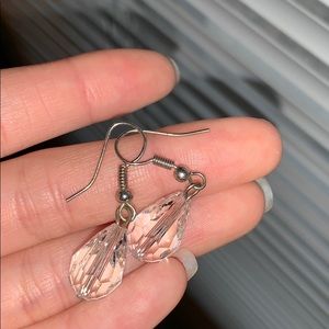 clear pearl earrings